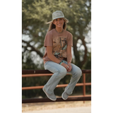 Hooey Womens Lady Luck Tee - Light Brown Heather