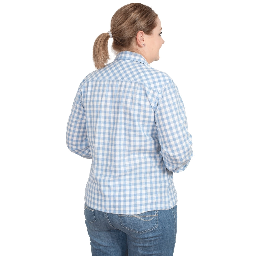 Just Country Womens Abbey Full Button Shirt - Blue Check