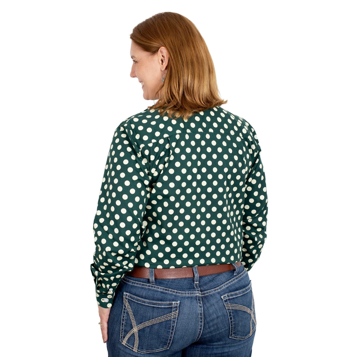 Just Country Womens Abbey Full Button Shirt - Forest Spots