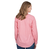 Just Country Womens Abbey Frills Full Button Shirt - Light Pink/Pink Plaid