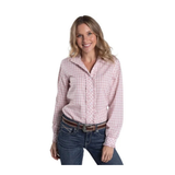 Just Country Womens Abbey Frills Shirt - Heather Rose/White Check