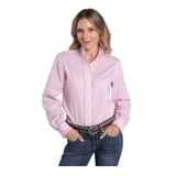 Just Country Womens Abbey Frills Full Button Shirt - Powder Pink