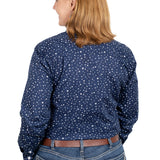 Just Country Womens Abbey Full Button Shirt - Navy Stars