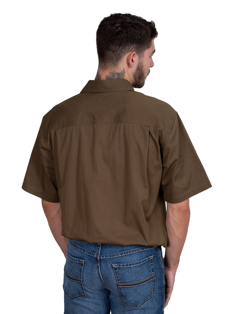 Just Country Mens Adam Workshirt - Bark