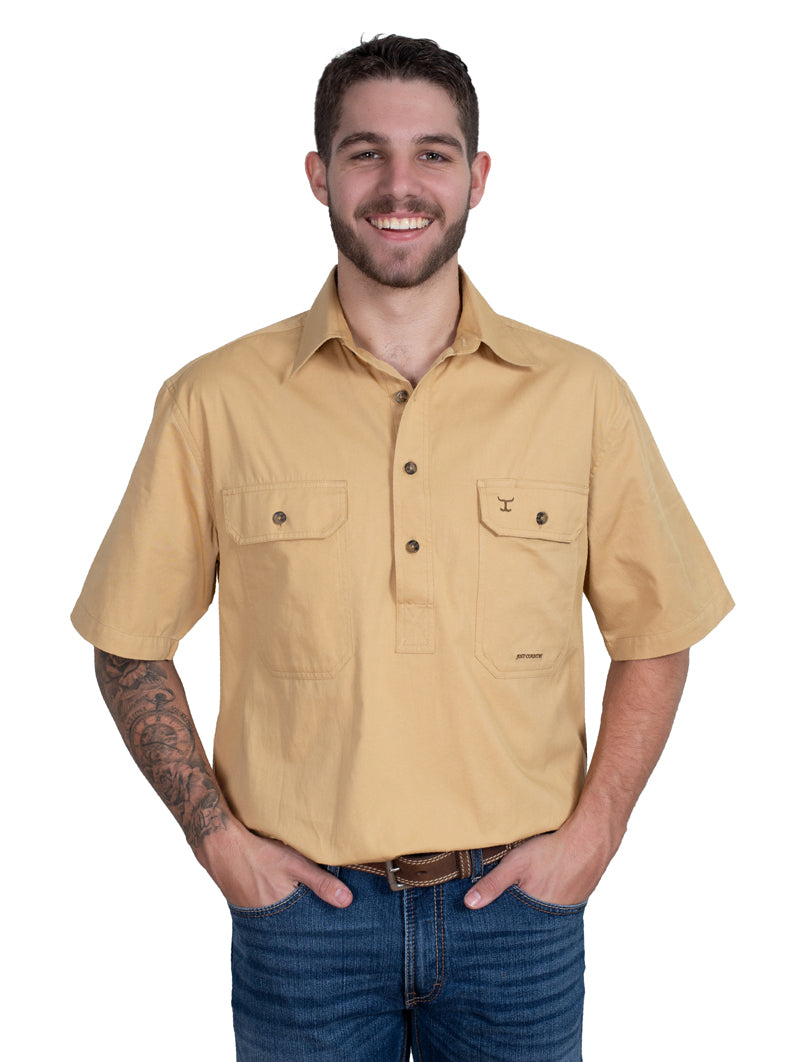 Just Country Mens Adam Workshirt - Sand