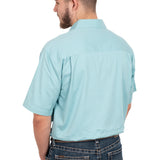 Just Country Mens Adam Short Sleeve Workshirt - Reef