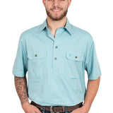 Just Country Mens Adam Short Sleeve Workshirt - Reef
