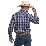Just Country Mens Austin Full Button Shirt - Navy/White Plaid
