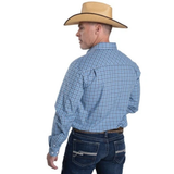 Just Country Mens Austin Shirt - Marine Blue/Navy White Plaid