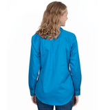 Just Country Womens Brooke Workshirt - Blue Jewel