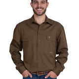 Just Country Mens Cameron Workshirt - Bark