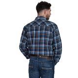 Just Country Mens Cameron Flannel Shirt - Blue/Navy/Tan