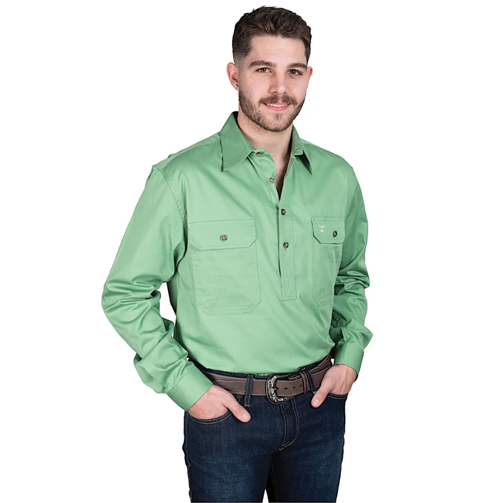 Just Country Mens Cameron Workshirt - Jade