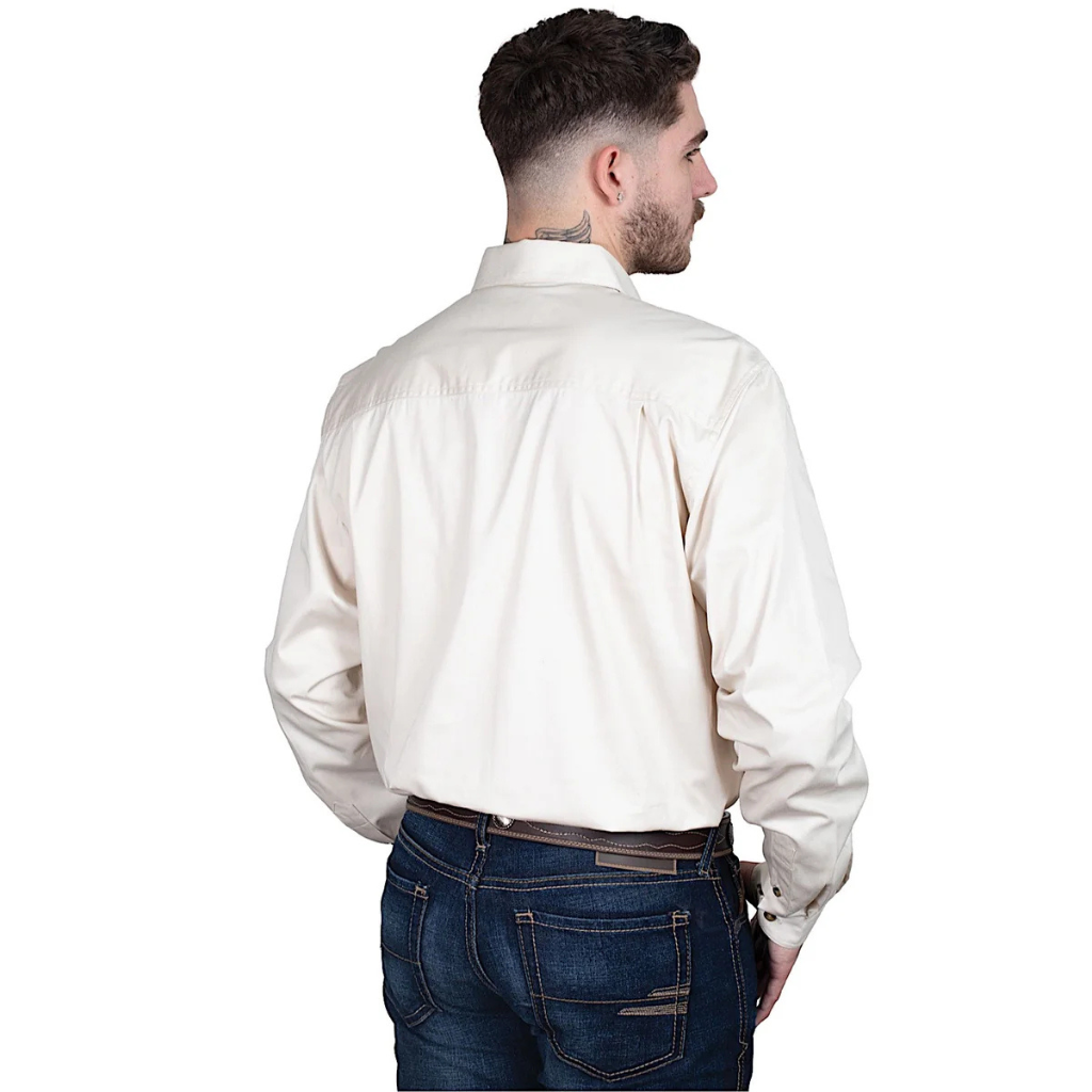 Just Country Mens Cameron Workshirt - Oat