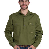 Just Country Mens Cameron Workshirt - Olive