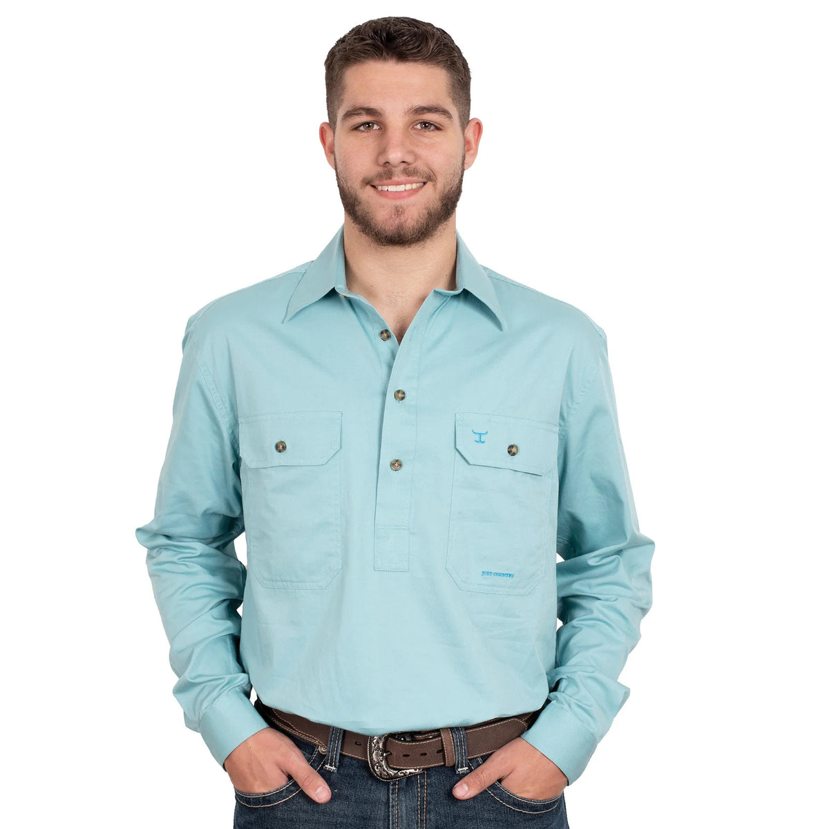 Just Country Mens Cameron Workshirt - Reef