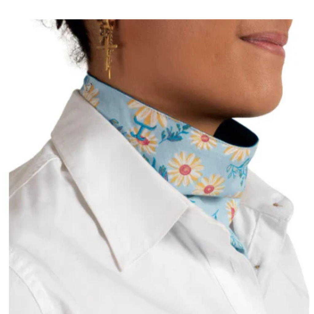 Just Country Womens Carlee Double Sided Scarf - Sky Daisies/Blue Jewel