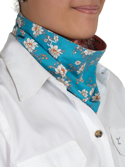 Just Country Womens Carlee Double Sided Scarf - Horizon Blue Magnolia/Sunset Pink Magnolia