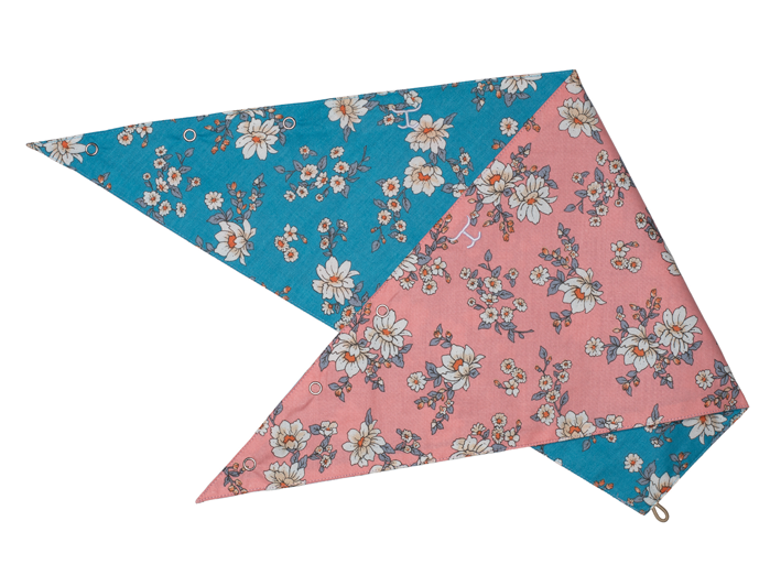 Just Country Womens Carlee Double Sided Scarf - Horizon Blue Magnolia/Sunset Pink Magnolia