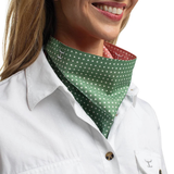 Just Country Carlee Double Sided Scarf - Eucalyptus White Mini Spots/Rosewater White Spots