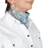 Just Country Womens Carlee Double Sided Scarf - Winter Sky Blue Floral/Blue Bell Floral