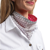 Just Country Carlee Double Sided Scarf - Smoke Grey White Dots/Raspberry White Dots