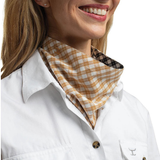 Just Country Carlee Double Sided Scarf - Mustard White Check/Black White Check