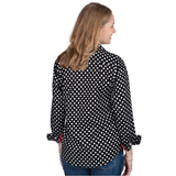 Just Country Womens Abbey Full Button shirt - Black/Red Polka Dots