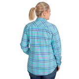 Just Country Womens Brooke Flannel Shirt - Turquoise