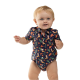 Just Country Infant Frankie Romper - Navy/Western Boots