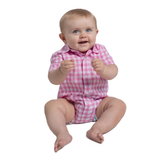 Just Country Infant Frankie Jumpsuit - Pink Lemonade/White Check