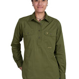 Just Country Womens Jahna Workshirt - Olive