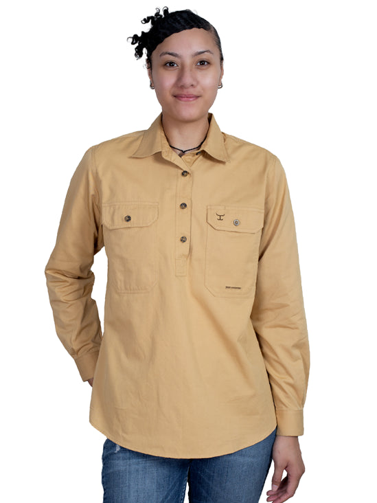 Just Country Womens Jahna Workshirt - Sand