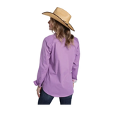 Just Country Womens Jahna Trim Shirt - Orchid/White Wildflower