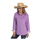 Just Country Womens Jahna Trim Shirt - Orchid/White Wildflower