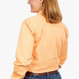 Just Country Womens Jahna Half Button Workshirt - Peach