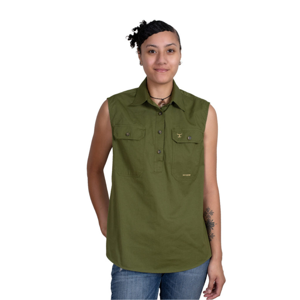 Just Country Womens Kerry Workshirt - Olive