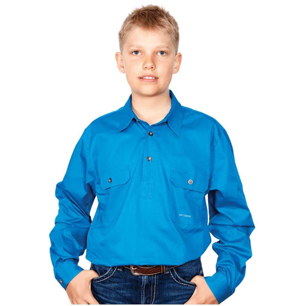 Just Country Boys Lachlan Workshirt - Blue Jewel