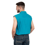 Just Country Mens Jack Sleeveless Workshirt - Ocean