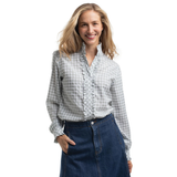 Just Country Womens Abbey Frills Shirt - Sage/White Check