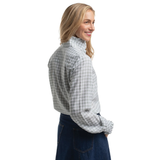 Just Country Womens Abbey Frills Shirt - Sage/White Check