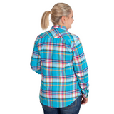Just Country Womens Brooke Flannel Shirt - Blue Jewel