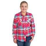 Just Country Womens Brooke Flannel Shirt - Hot Pink