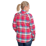 Just Country Womens Brooke Flannel Shirt - Hot Pink
