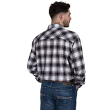Just Country Mens Cameron Flannel Shirt- Chocolate/White