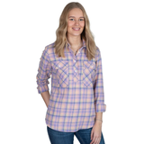 Just Country Jahna Flannel Shirt - Orchid/Peach