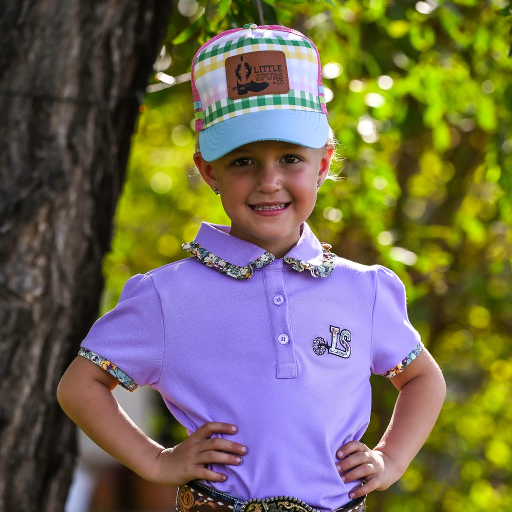 Little Spurs Co. Toddler Cap - Rainbow Gingham