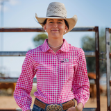 Little Spurs Co. Teen Chinchilla Classic Shirt - Pink/White Gingham