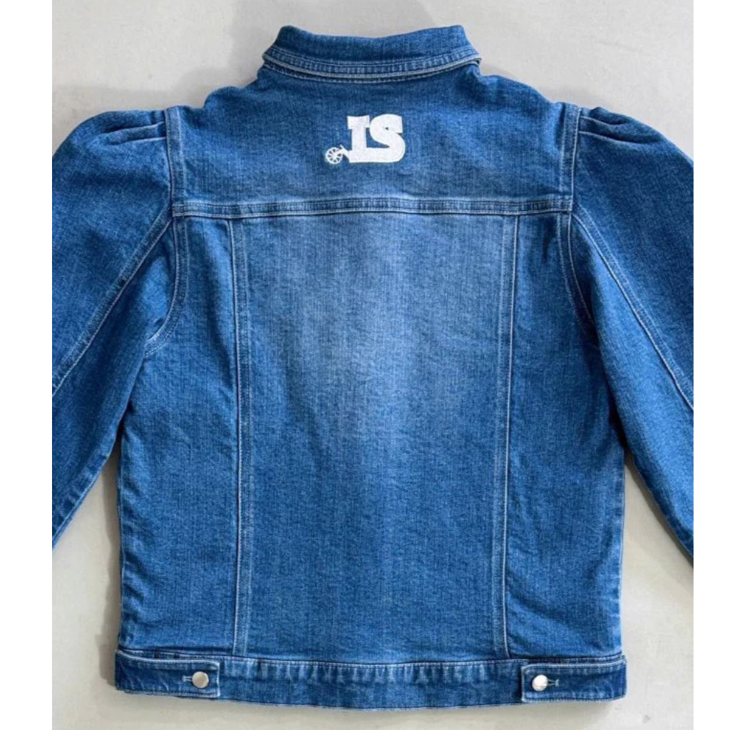 Little Spurs Co. Teen Puff Sleeve Denim Jacket