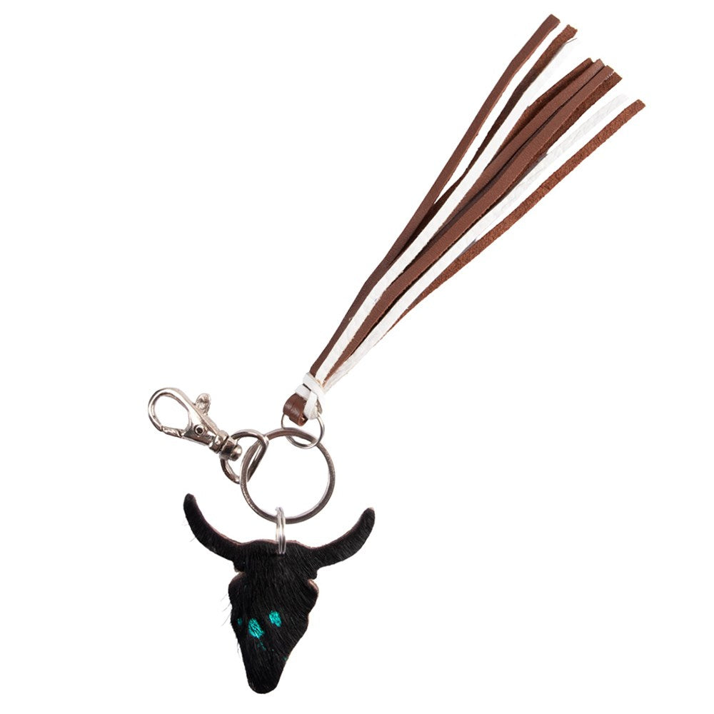 Long Horn Tassel key Ring